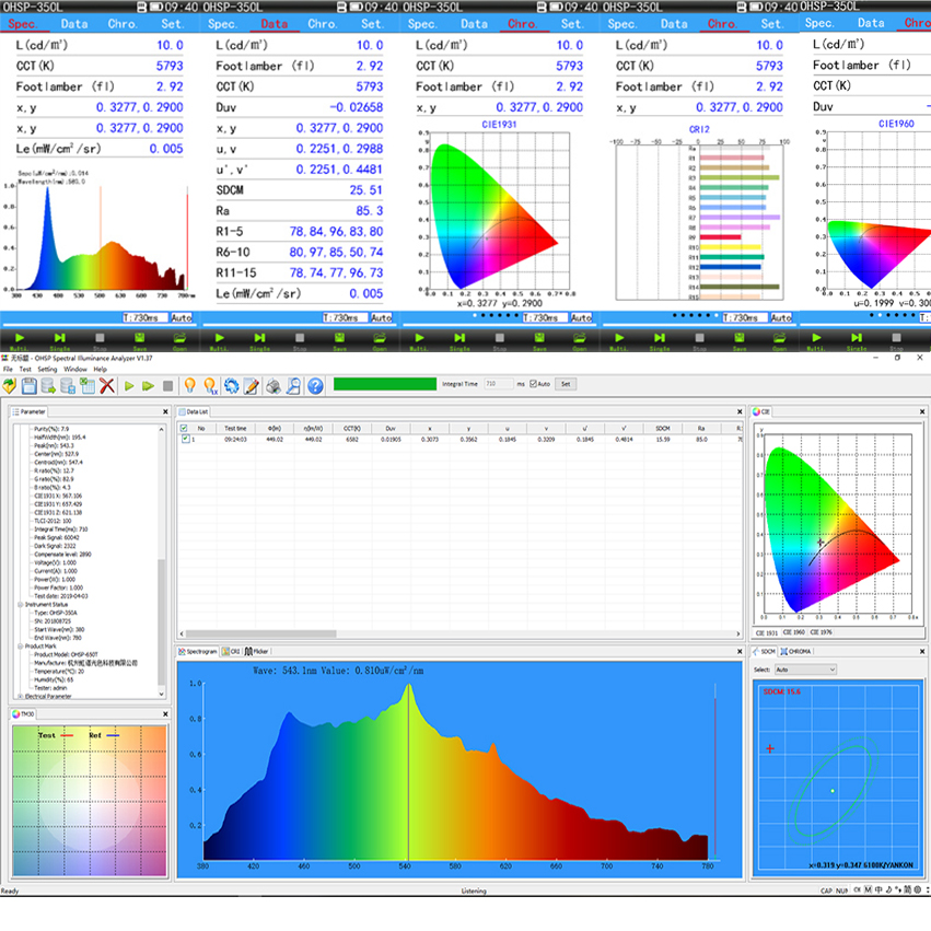 Brand New 350L Spectrometer Portable Spectral Luminance Meter Foot