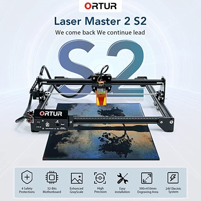 Fast Ortur Rotary Laser Engraving Machine Y Axis Rotate Engraving