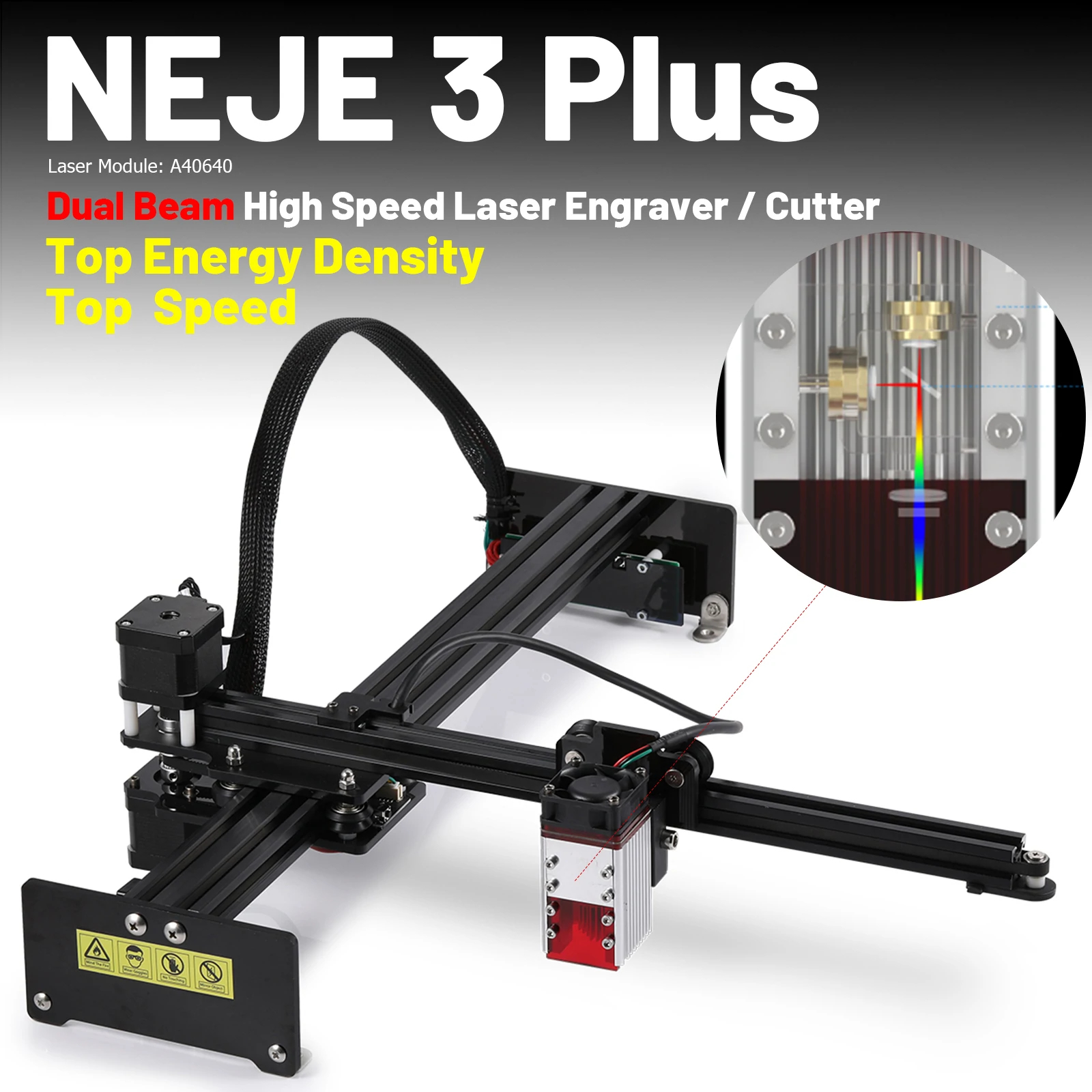 NEJE 3 Plus A40640 80w Engraving Machine Laser Cutter CNC Laser Printer
