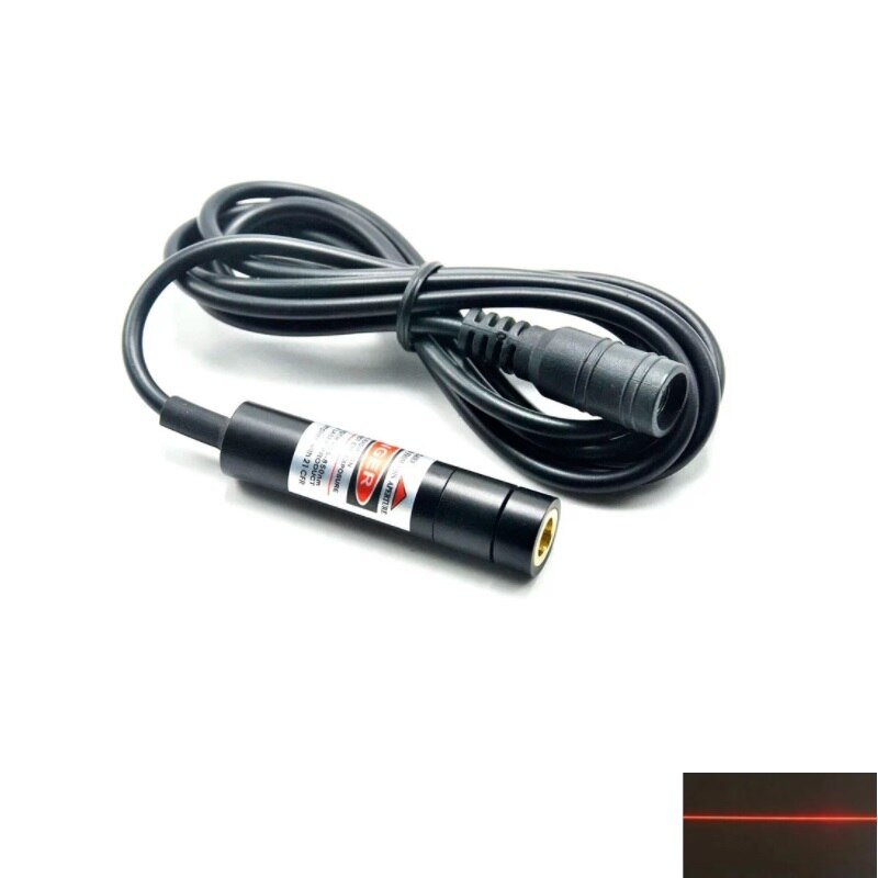 Industrial 650nm 100mW Red Laser Line Locator Module - With Power Supply & Holder