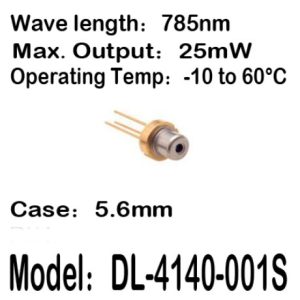 1-20pcs/lot DL-4140-001S 4140-001S 785nm 25mW 5.6mm -10 to 60C operating temp Laser diode