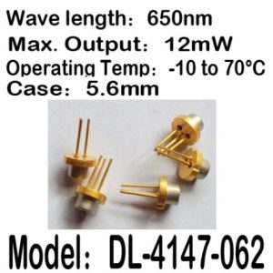 1-20pcs/lot DL-4147-062 4147-062 650nm 12mW 5.6mm -10 to 70C operating temp Laser diode