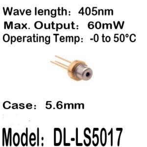 1-20pcs/lot DL-LS5017 LS5017 405nm 60mW 5.6mm -0 to 50C operating temp Laser diode