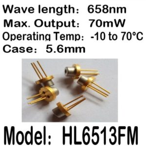 1-20pcs/lot HL6513FM 658nm 70mW 5.6mm -10 to 70C operating temp Laser diode