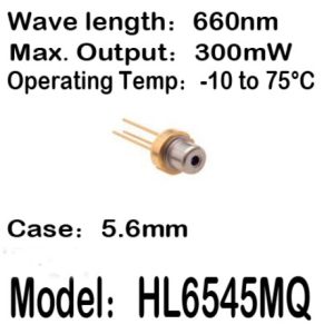 1-20pcs/lot HL6545MQ 660nm 300mW 5.6mm 4-pin -10 to 75C operating temp Laser diode
