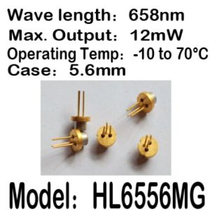 1-20pcs/lot HL6556MG 658nm 12mW 5.6mm -10 to 70C operating temp Laser diode