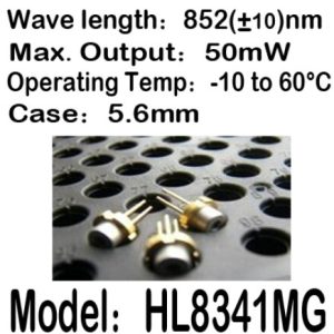 1-20pcs/lot HL8341MG HL8341 50mW 5.6mm -10 to 60C operating temp Laser diode