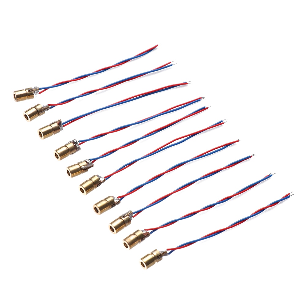 1/3/5/10Pcs 650nm 6mm 3/5V 5 Million Watt Red Sight Copper Head Adjustable Mini Laser Line Point Diode Module Workshop Equipment - Image 2