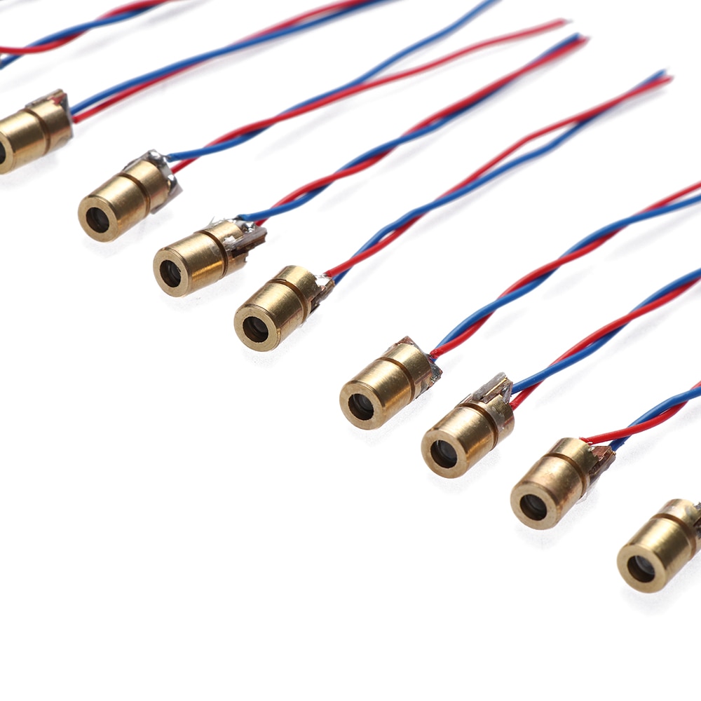 1/3/5/10Pcs 650nm 6mm 3/5V 5 Million Watt Red Sight Copper Head Adjustable Mini Laser Line Point Diode Module Workshop Equipment - Image 3