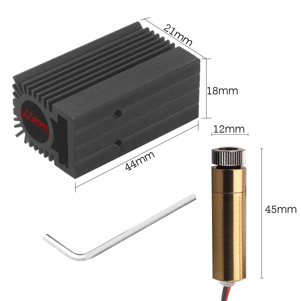 1000mW 405nm Violet Light Laser Head for DIY Carving Engraving Machine Engraver Accessory with Heat Sink Module - Image 2