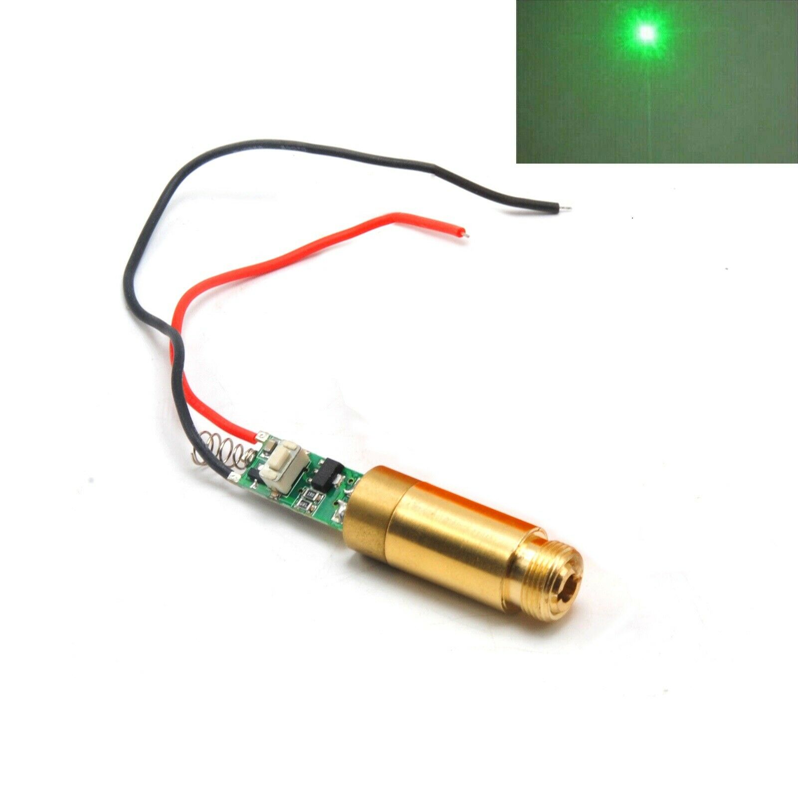 100mW 532nm Green Dot Line Laser Diode Module Powerful Brass LED 3.7V-5V Driver Cable - Image 3