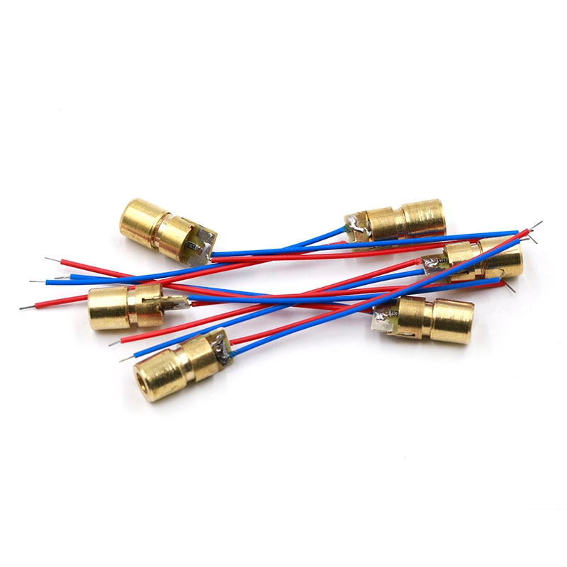 100pcs/lot 650nm 6mm 5V 5mW Laser Dot Diode Module Copper Head Red - Image 3
