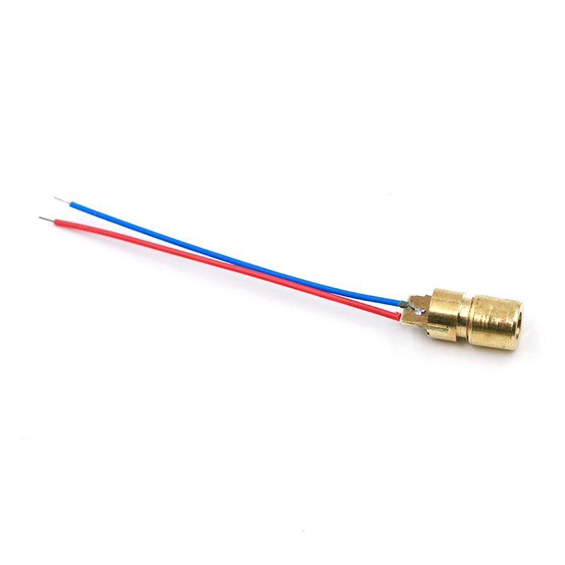 100pcs/lot 650nm 6mm 5V 5mW Laser Dot Diode Module Copper Head Red