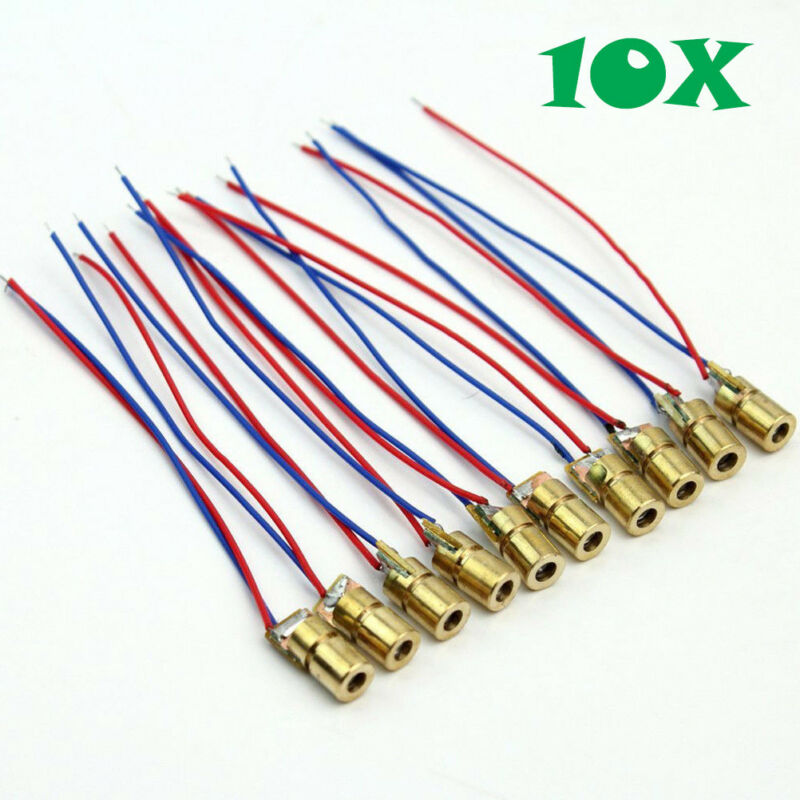 10pc/set Red Laser Spot Dot Diode Module Continuous Output 650nm 6mm Replacement - Image 3