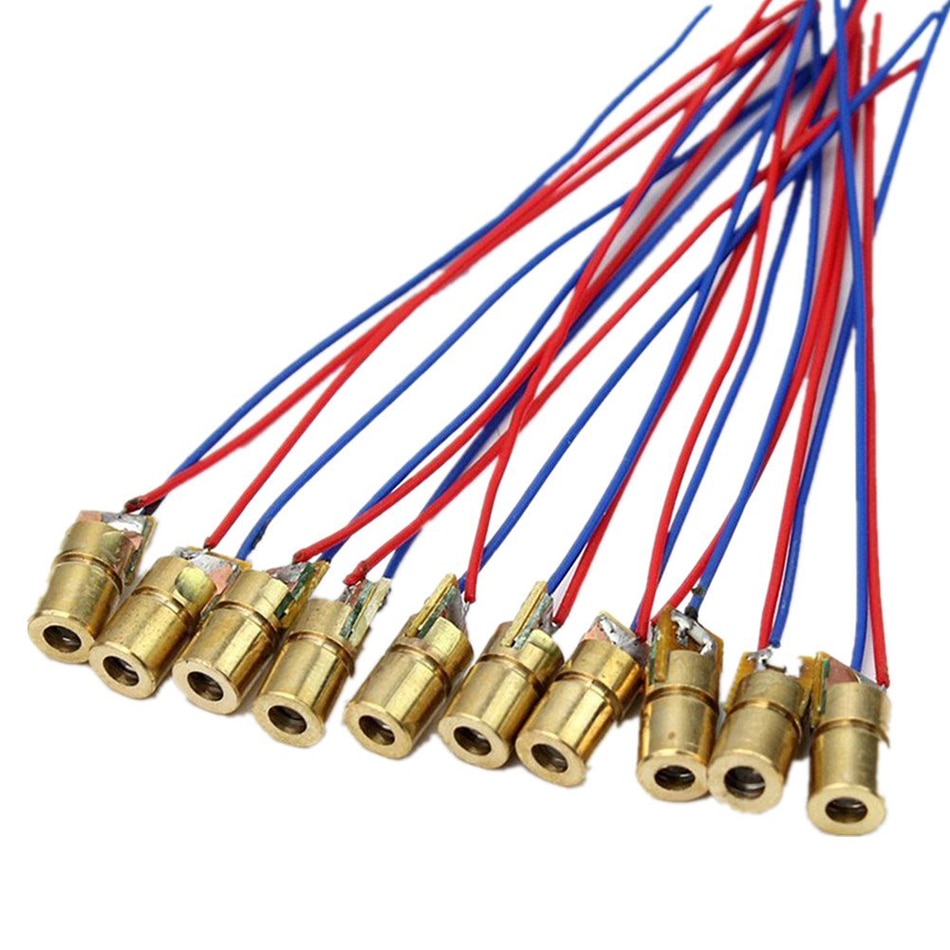 10pcs 5V 650nm 5mW Red Dot Laser Head Red Laser Diode Laser Tube with Leads Head Outer Diameter 6mm - Image 5