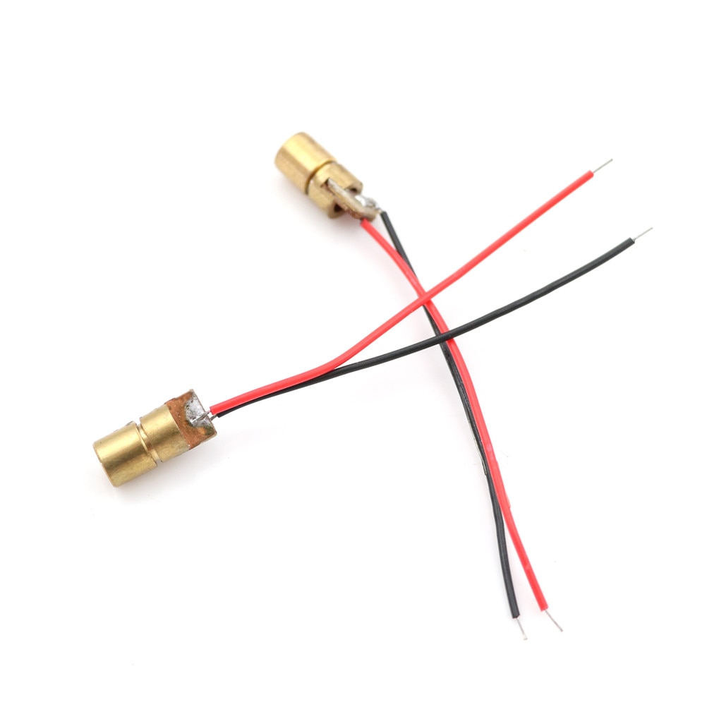 10pcs 650nm 6mm 3V 5mW Laser Dot Diode Module Red Copper Head - Image 3