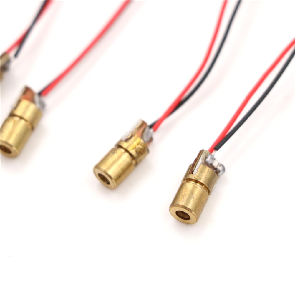 10pcs 650nm 6mm 3V 5mW Laser Dot Diode Module Red Copper Head - Image 4