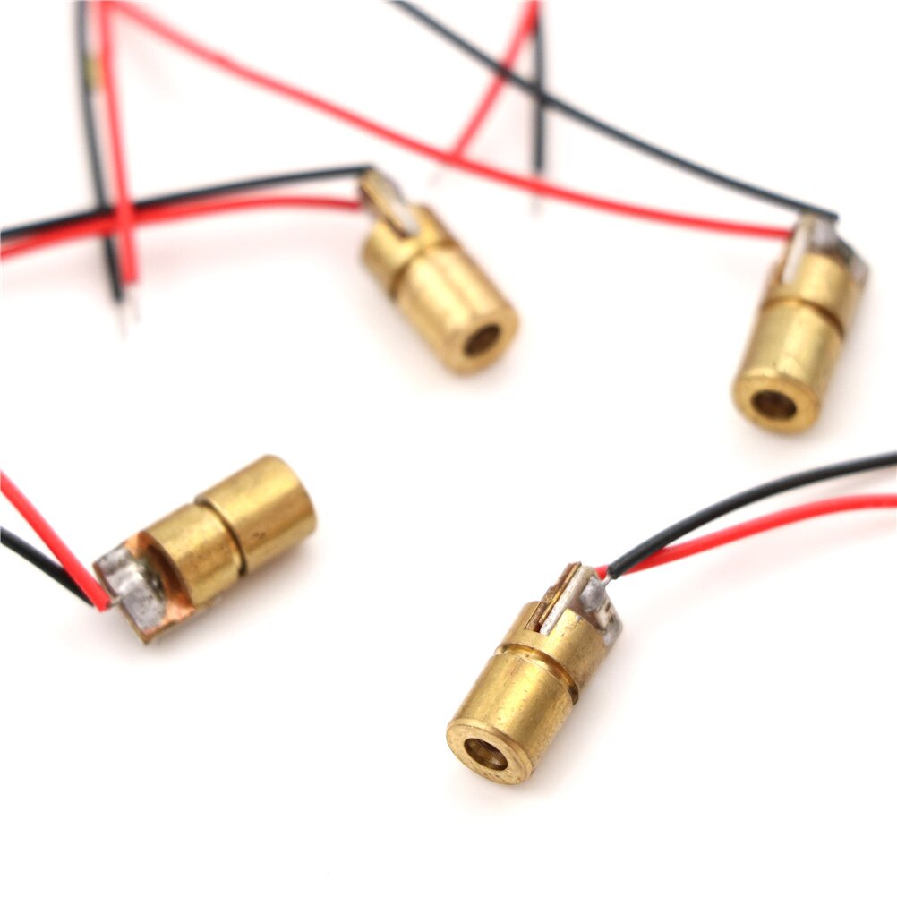 10pcs 650nm 6mm 3V 5mW Laser Dot Diode Module Red Copper Head - Image 5