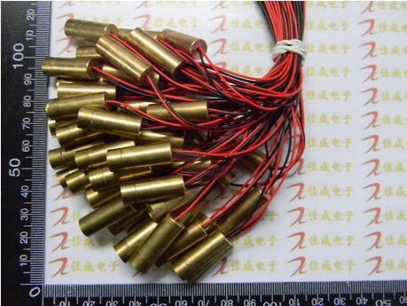 10pcs 9mm 650nm 3V Laser Dot Diode Module Head Red cross line