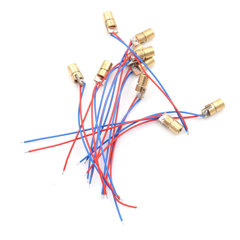 10pcs/lot Laser Diodes 2-5mW 650 Nm Diodo Mini 650nm 5mW 5V Red Laser Dot Diode Module Head Wholesale