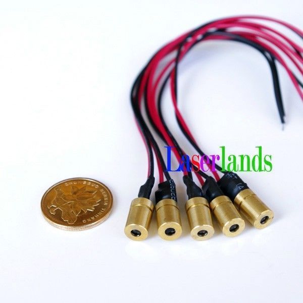 10pcs/pack 0813mm mini 650nm 3.2mW 5mW 3VDC Red Dot Laser Diode Module