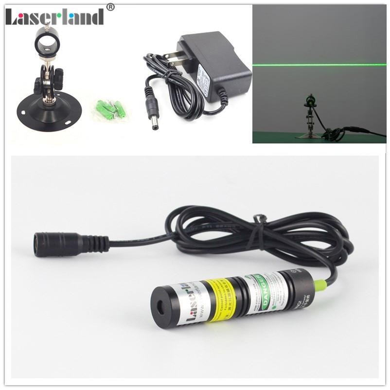 10sets 1875 532nm 10mW 20mW 30mW 50mW Line Green Laser Module Diode Locator for Wood Fabric Cutting Cutter Adapter Mount