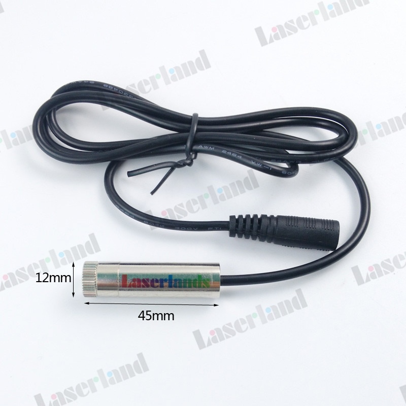 12*45mm 5VDC 100mw 650nm 658nm Red Laser Diode Line Module mrad 110 Glass Lens
