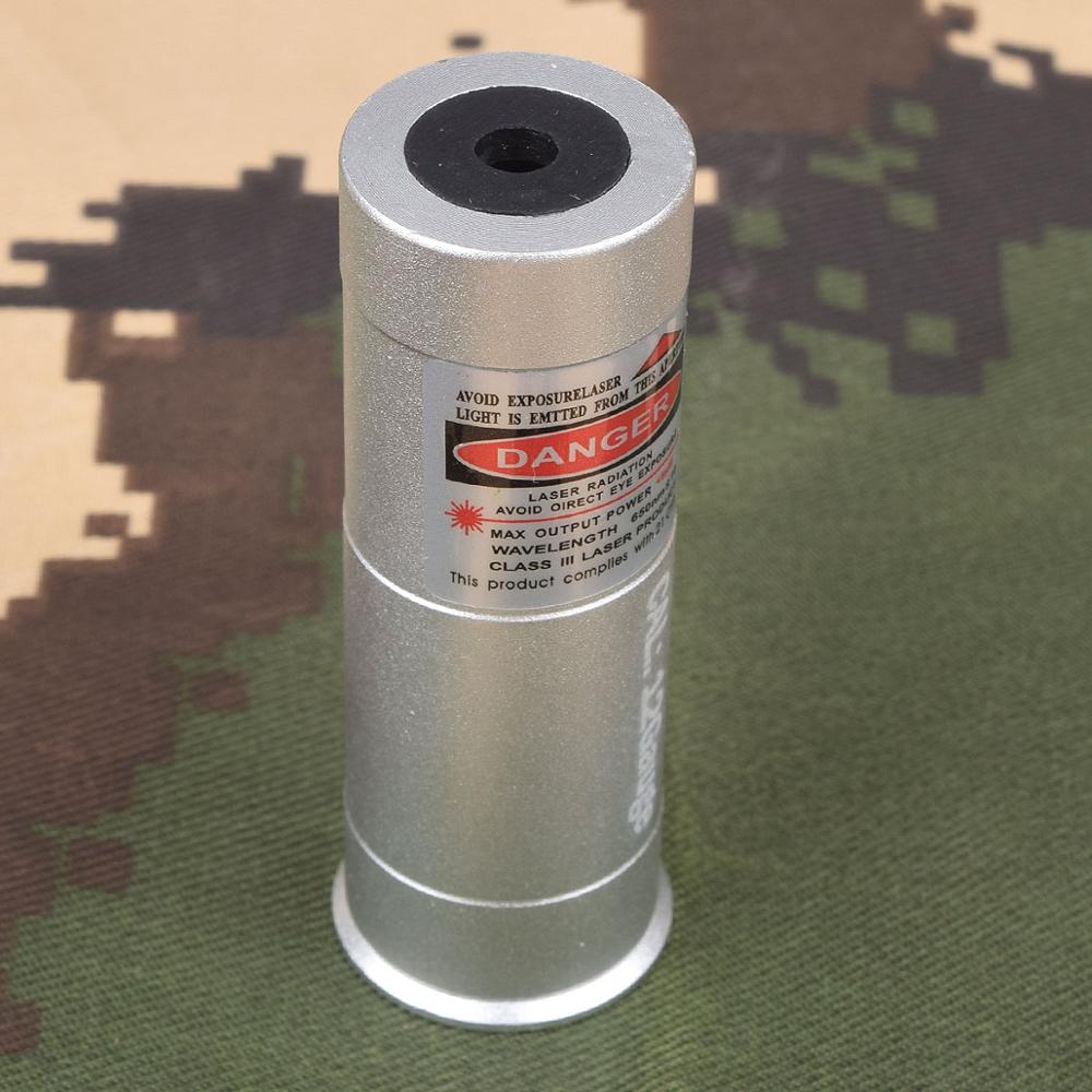12GA 12 Gauge Silver Cartridge 20mmx60mm Tactical Optics Red Laser Gun Bore Sight Boresighter Hunting No Batteries