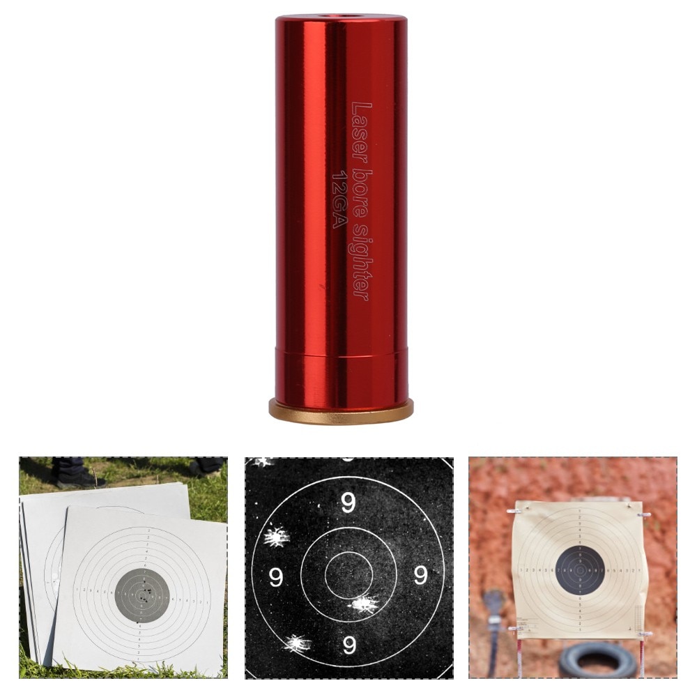 12GA Red Dot Laser Bore Sight 12 GAUGE Cartridge Laser Gun Boresighter Tactical Hunting Shotgun Bore Sighter No Batteries - Image 5