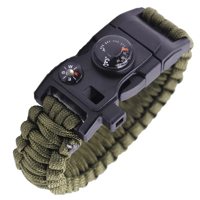 15 In 1 Multi-Function Military Emergency Paracord Survival Bracelet Camping Rescue EDC Tools Escape Tactics Wrist Strap - Image 2