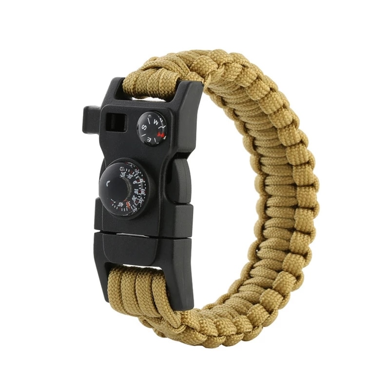 15 In 1 Multi-Function Military Emergency Paracord Survival Bracelet Camping Rescue EDC Tools Escape Tactics Wrist Strap - Image 4