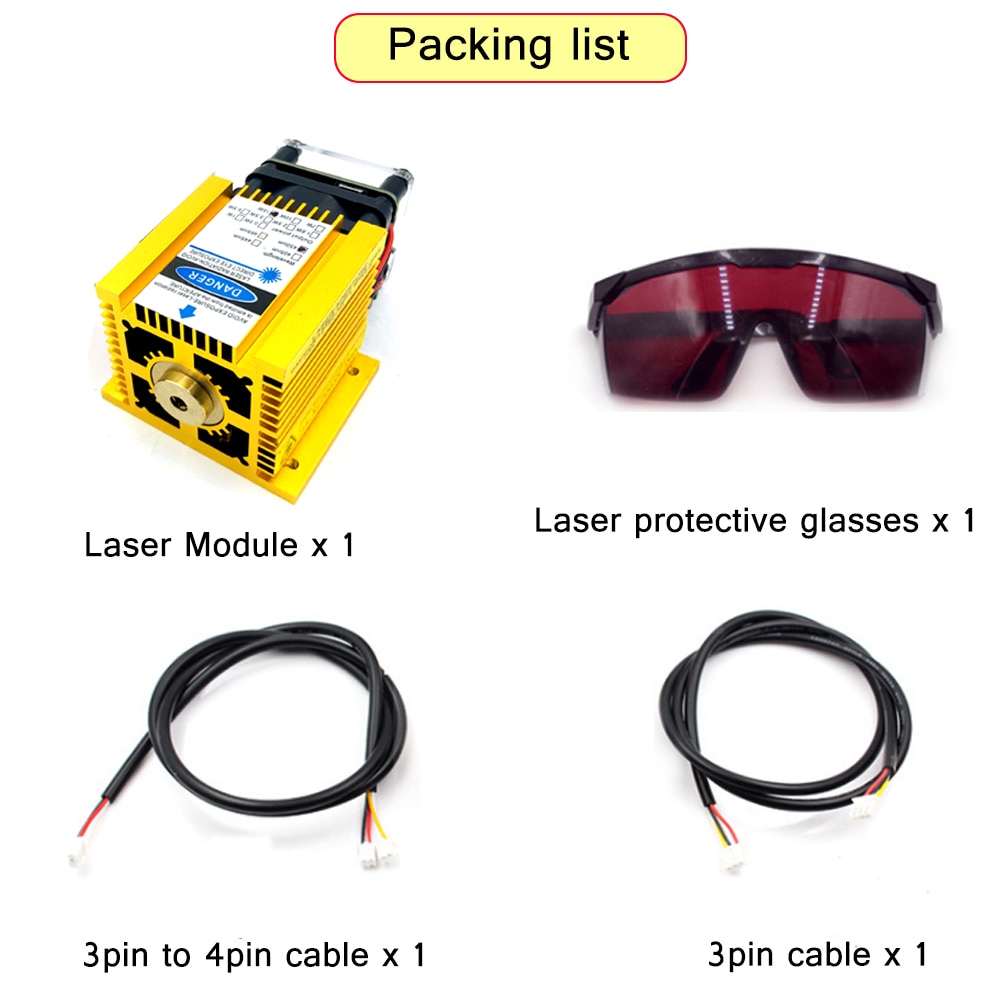 15000MW laser module blue light 445nm wavelength fixed focus laser DIY laser engraving cutting wood plastic 304 stainless steels - Image 4