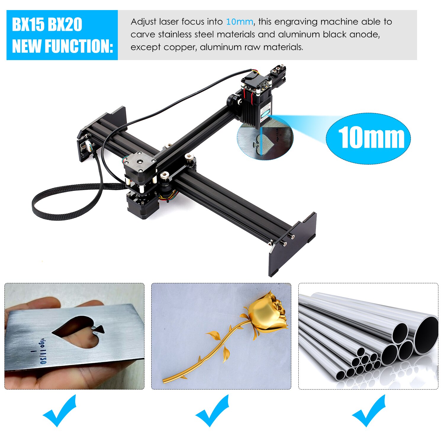 15W 20W desktop Laser Engraver and Cutter - Laser Engraving and Cutting Machine - Laser Printer - Laser CNC Router - Image 5