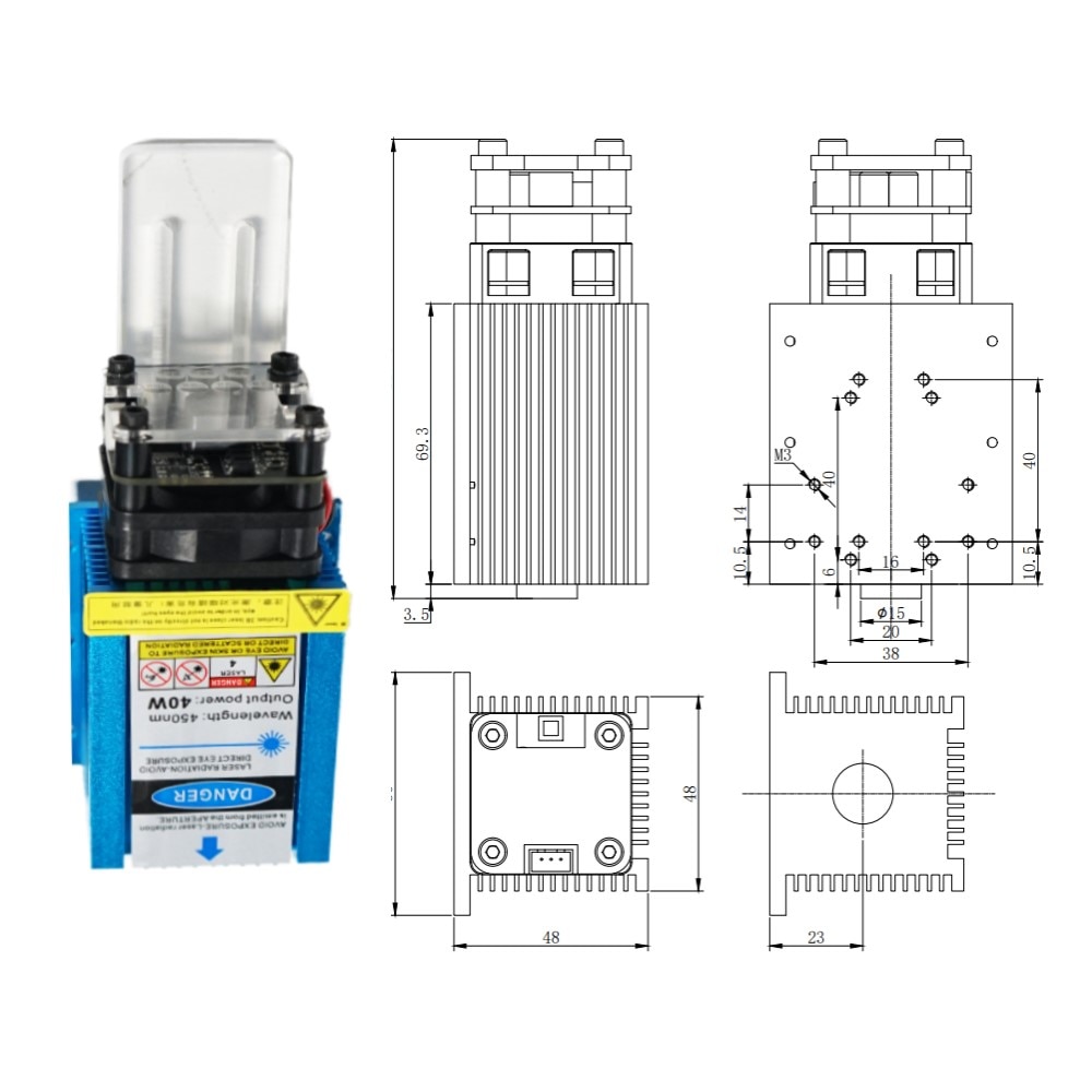 15W/30W/40W Desktop Laser Engraver and Cutter - Laser Engraving and Cutting Machine - Laser Printer - Work Area 40*50cm - Image 3