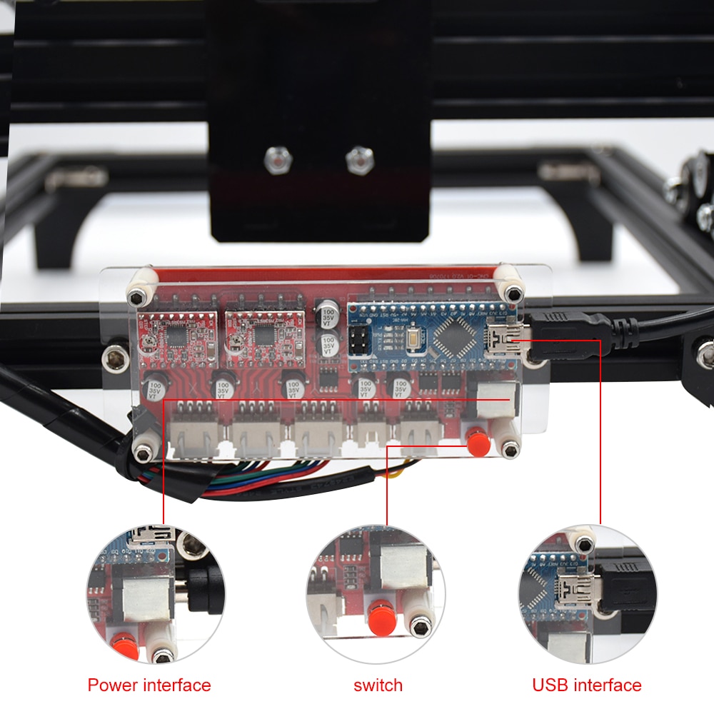 15W CNC Engraving Machine with 15000mw Laser Head Wood Router PCB Glass Metal Milling Machine Wood Carving Machine DIY Mini CNC - Image 2