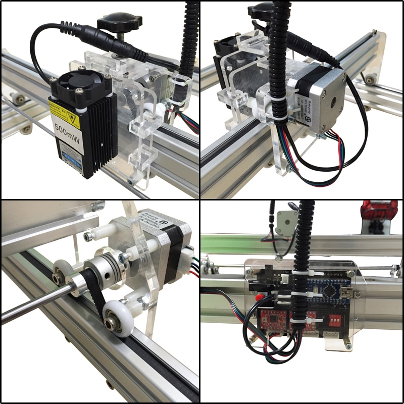 15W DIY Desktop Mini Laser Cutting Engraving Machine 50x65 Wood Cutter metal marking laser height adjustable - Image 2