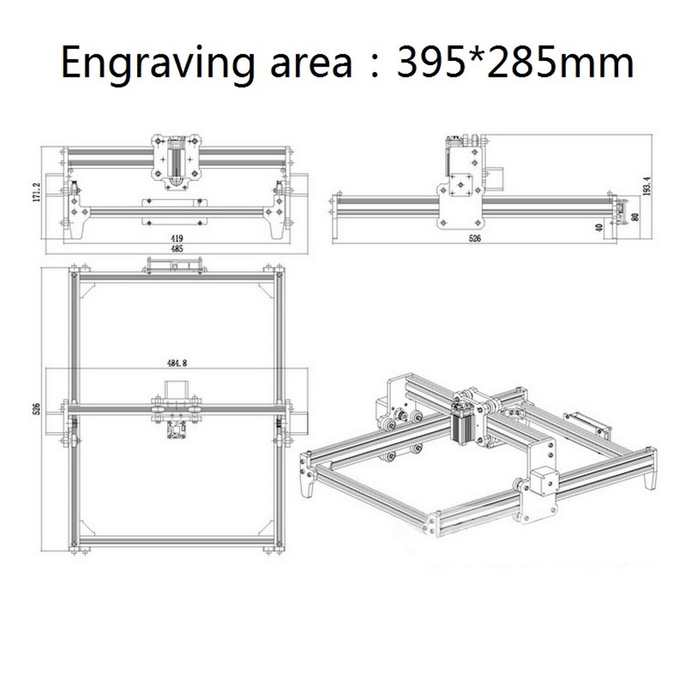 15W Engraving Machine S1 500mw 2500mw 5500mw 15000mw DIY Laser Head Wood Router Carving Machine PCB Milling Machine - Image 3