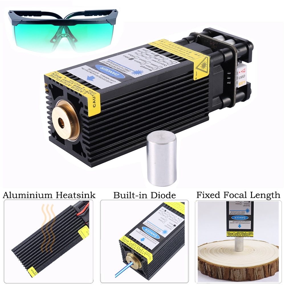 15W Laser Diode Engraving Fixed Focus Length 3Pin TTL/PWM Laser Engraver Module for CNC 3018 Pro Max 1610 2418 - Image 2