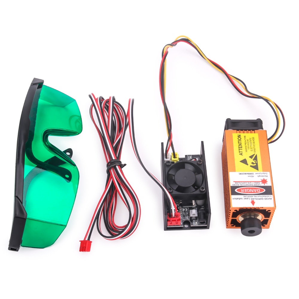 15W Laser Module Engraving Head Ajustable Focus Length 3Pin TTL/PWM Laser Engraver 1000mW 2500mW 5500mW 7W 10W - Image 2