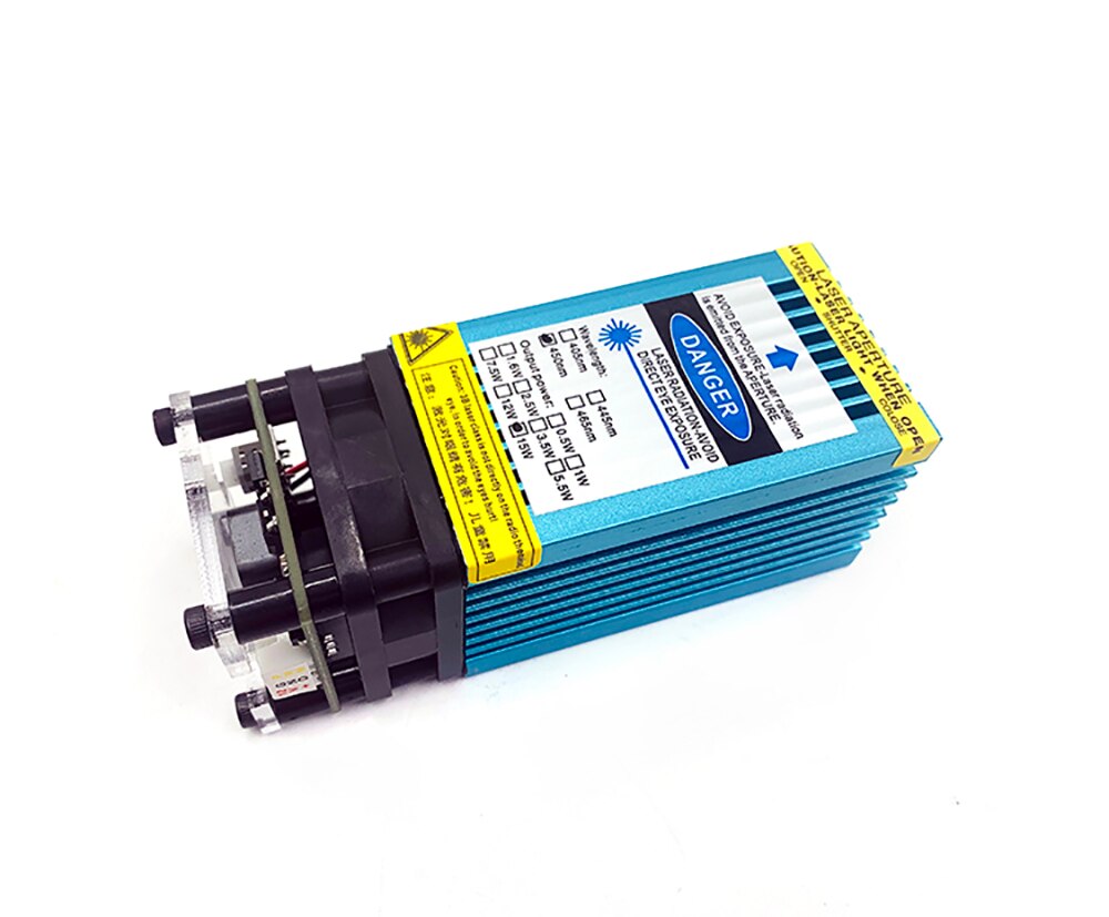 15W blue violet fixed focus laser module, can engrave on stainless steel, 15000mw, craft engraving accessory with PWM - Image 2