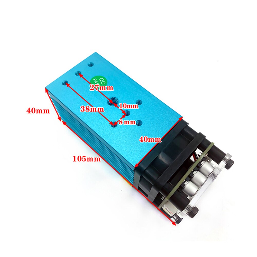 15W blue violet fixed focus laser module, can engrave on stainless steel, 15000mw, craft engraving accessory with PWM - Image 4