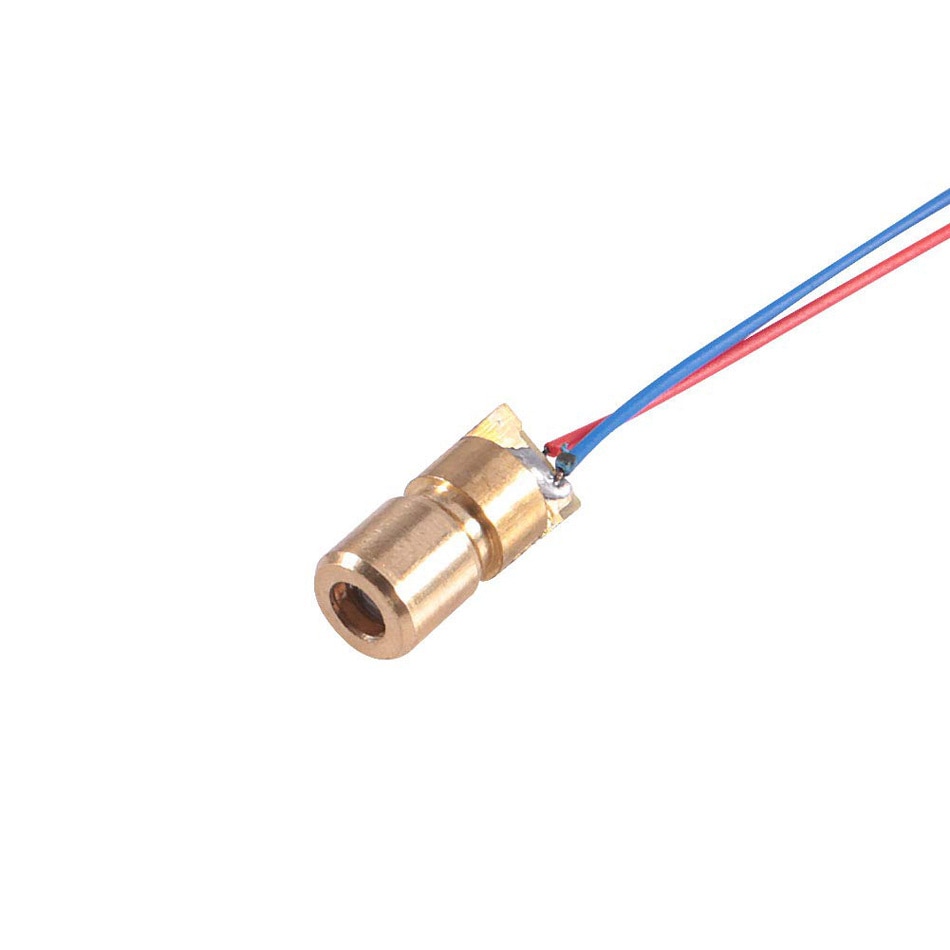 15pcs 5V 650NM 5Mw Red Dot Laser Head Red Laser Diode Laser Tube 6mm with Leads Head