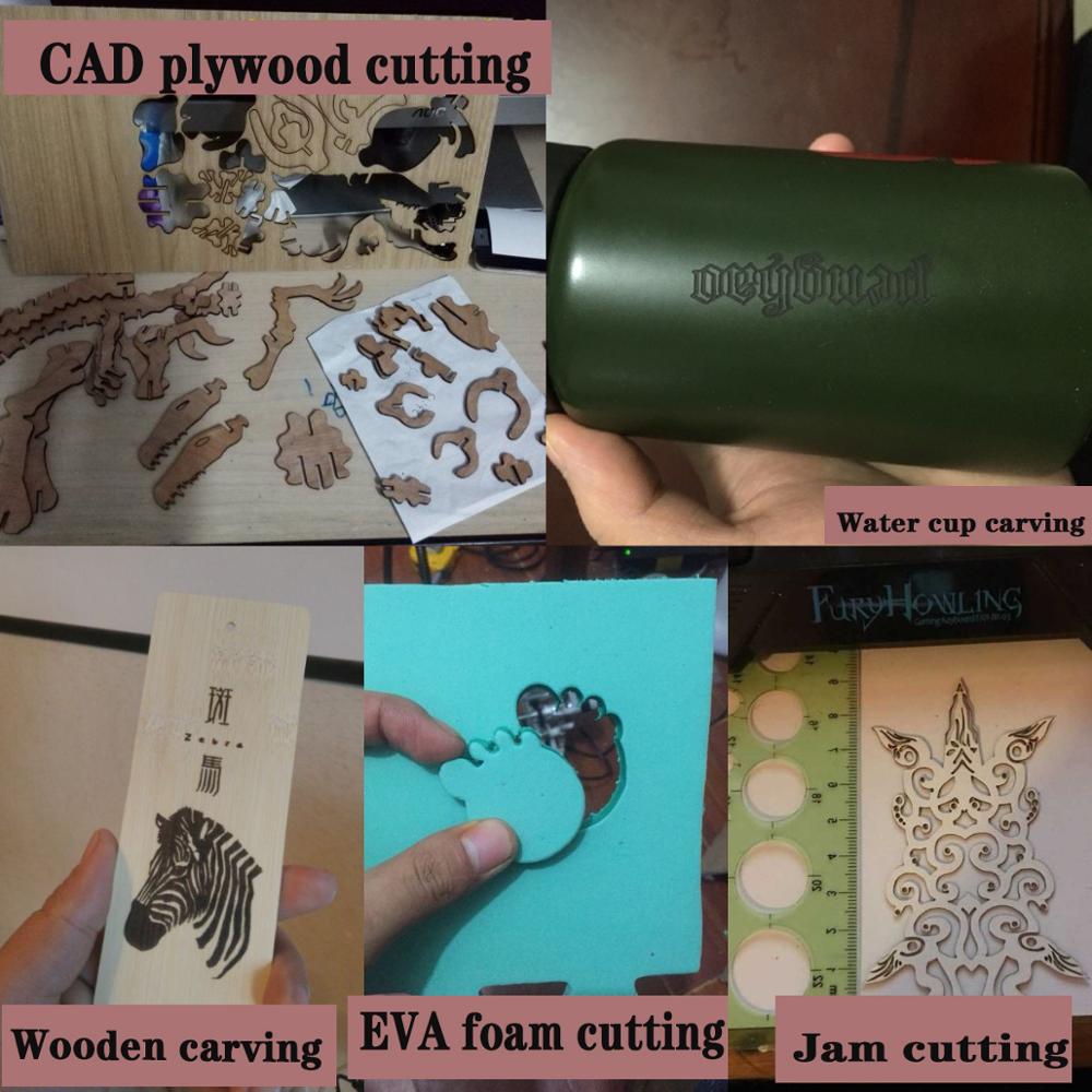 15w DIY Laser Engraving Machine Mini Laser Engraver Working Area 21*29cm Marking/Cutting /Printing Machine - Image 5