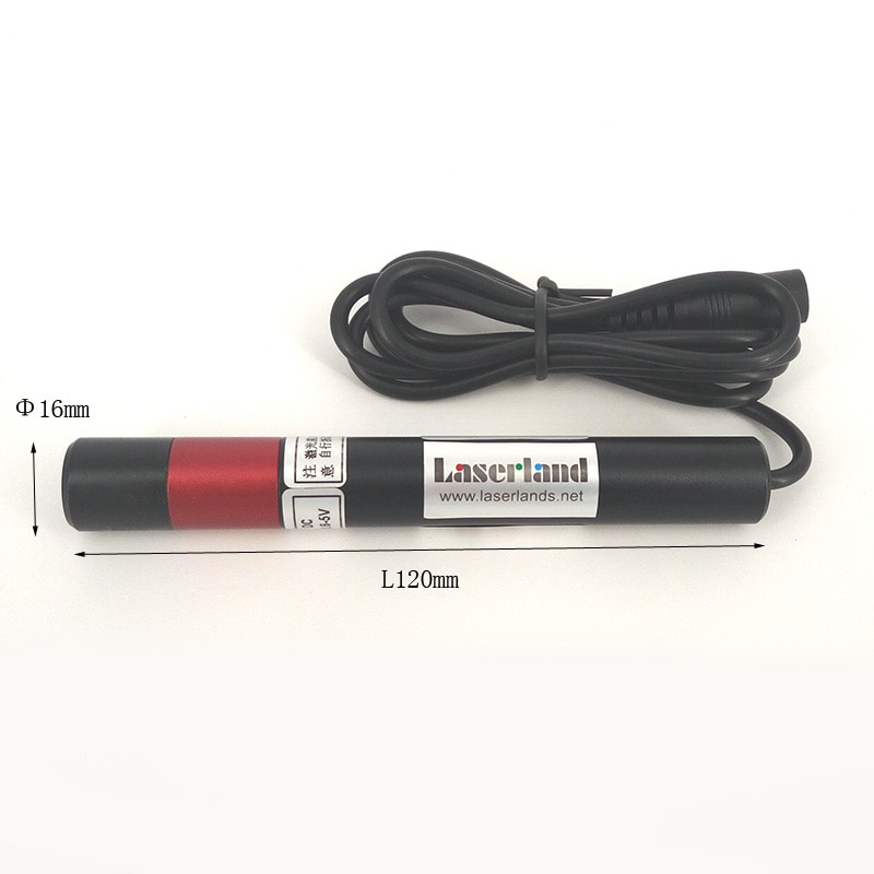 16*120 24VDC 650nm 100mW Red Diode Laser Module Cross Hair line Focusable w/Adapter and Mount - Image 5