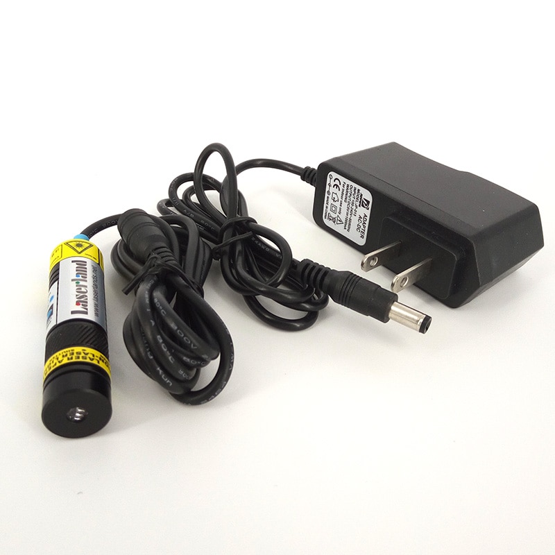 1665 405nm 20mw Foucsable Blue Violet Laser Diode Cross Module AC adapter Glass Lens