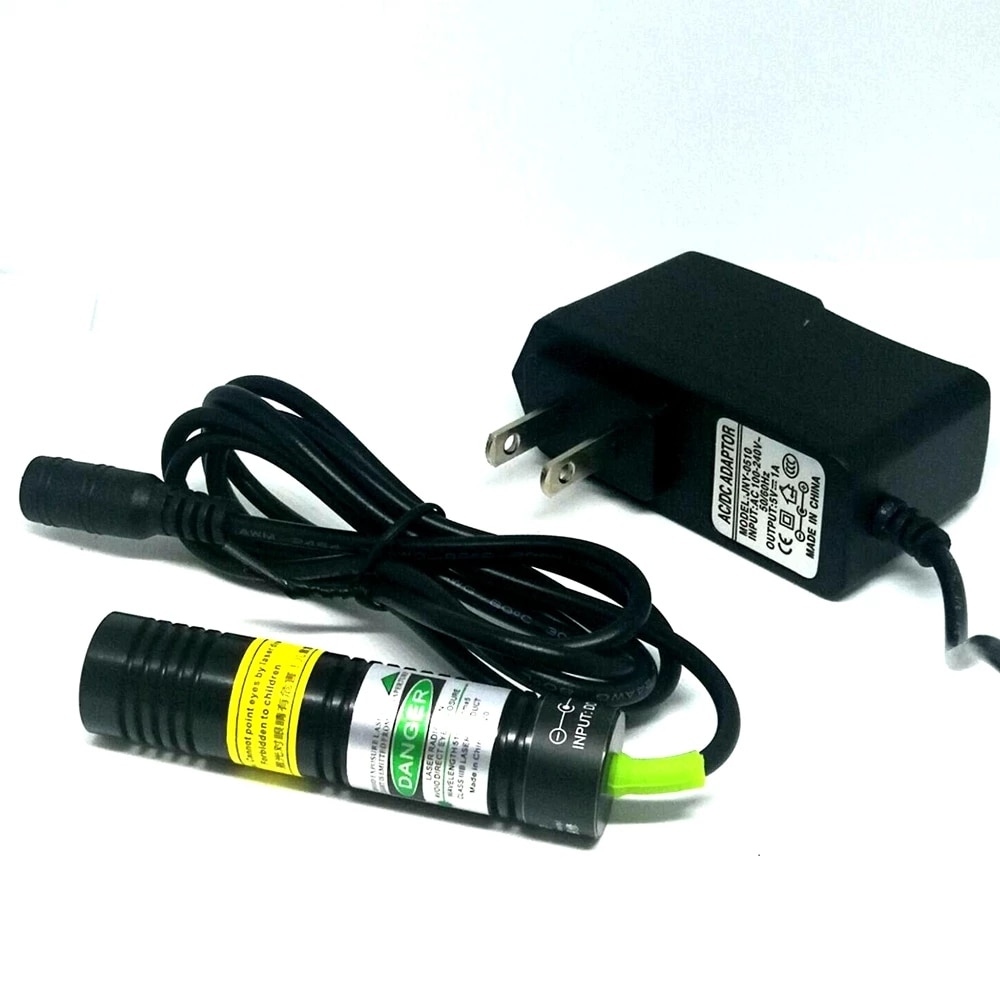 1875mm 532nm 10mw Green Dot Ray Laser Diode Module w 5V AC Adapter &Locator - Image 3