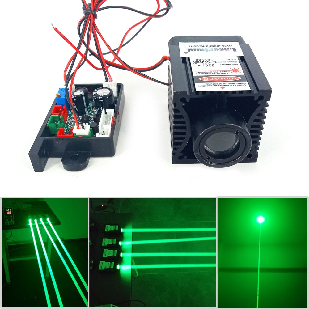 1W Fat Beam Green Laser Diode Diode Laser Module Stage Lighting Effect with Fan - Image 2