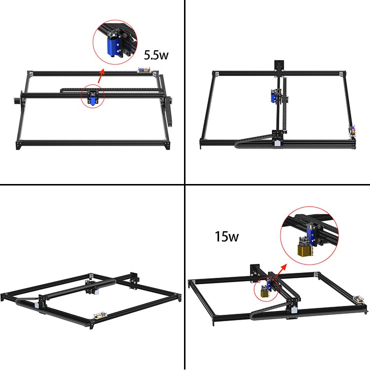 1m*1m 15W Big Power CNC Laser Engraver Machine TTL /PWM Control DIY 100*100cm Engraveing Machine Desktop CNC Wood Router/Cutter - Image 3
