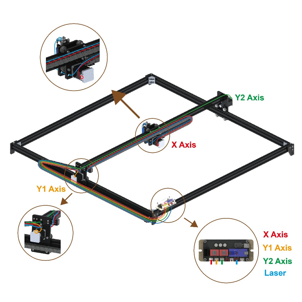 1m*1m 15W big power CNC GRBL Laser Engraver Machine TTL /PWM Control DIY 100*100cm Engraveing Machine Desktop CNC Router/Cutter