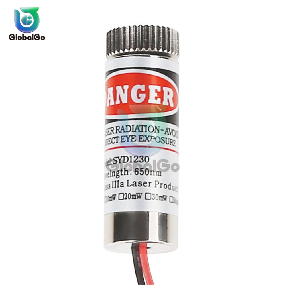 1pcs 650nm 5mW Red Point Line Cross Laser Module Head Glass Lens Focusable Industrial Class Adjustable Laser Dot Diode Module - Image 3